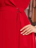 Платье «Шифон» миди с запахом красное